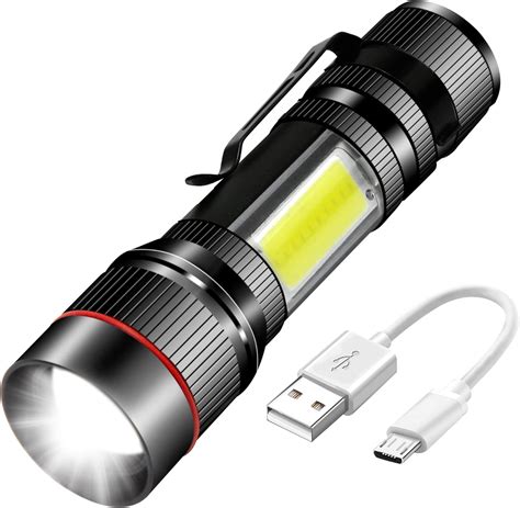 LED Taschenlampe Klein USB Aufladbar Akku 800 Lumen Taschenlampen