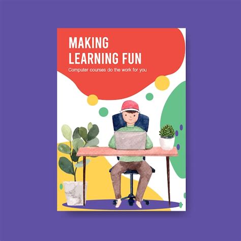 Интернет концепция образования плаката дизайн, листовка и реклама ...