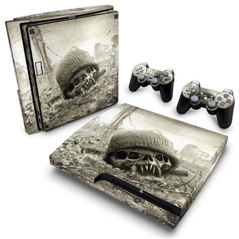 Adesivo Compatível PS3 Slim Skin Resistance Fall Of Man Pop Arte