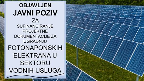 Objavljen Javni Poziv Za Sufinanciranje Projektne Dokumentacije Za