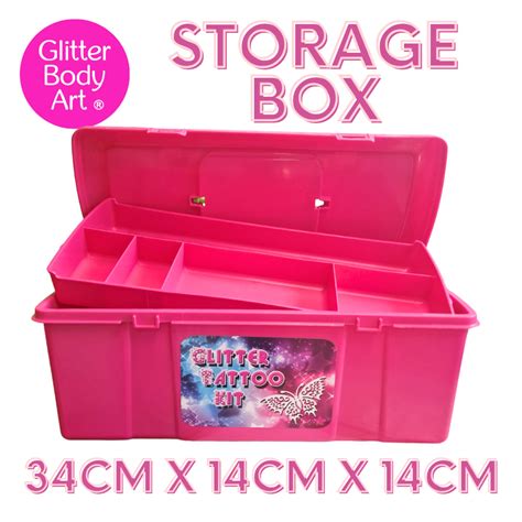 Empty Glitter Tattoo Storage Box Temporary Tattoo Store