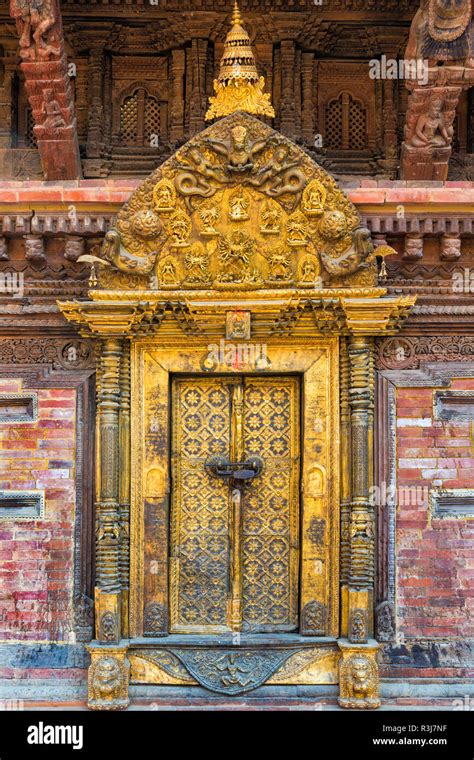 Goldene T R Mul Chowk Hanuman Dhoka Palast Patan Durbar Square