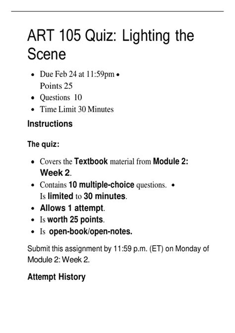 ARTS 105 Quiz: Lighting the Scene | Score 25/25 | Liberty University