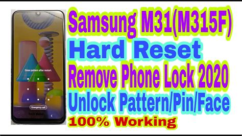 Samsung M31m315fhard Resetremove Phone Lock 2020unlock Pattern