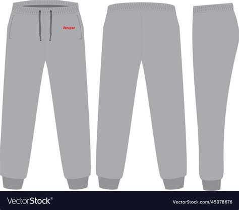 Sweatpants Mock Ups Design Templates Royalty Free Vector