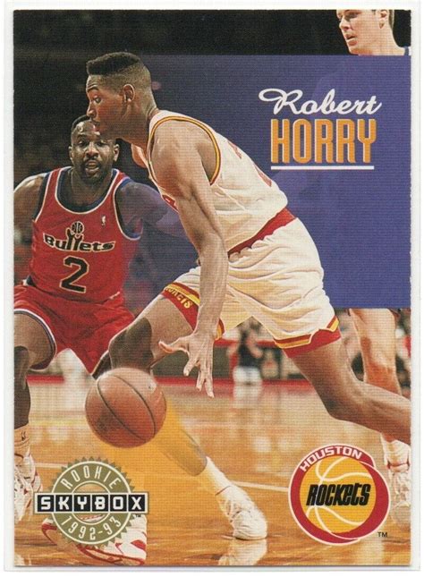 Robert Horry 1992 93 SkyBox 345 Rookie Card Short Print Houston