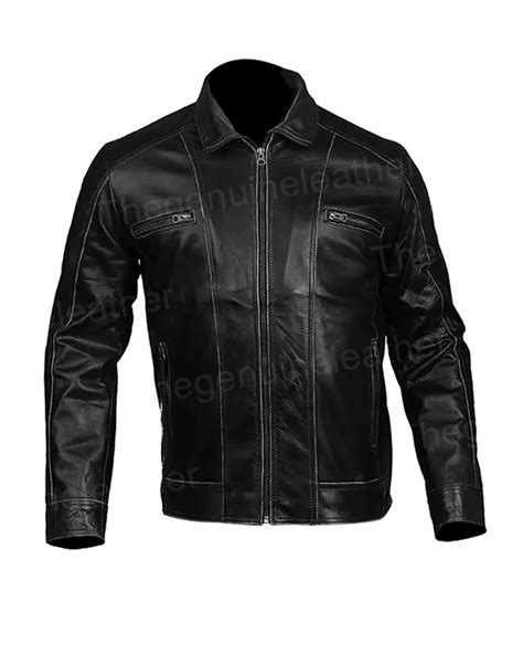 Mens Black Leather Jacket | Mens Casual Jacket | Black Leather Jacket