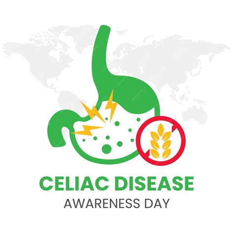 Premium Vector | Illustration of stomach ache and wheat with red cross