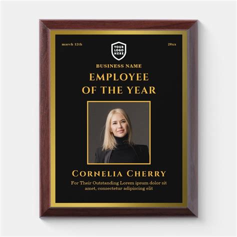 Business Employee award | Logo Custom Gold | Zazzle | Employee awards ...