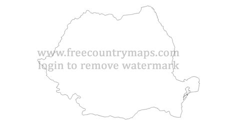 Outline maps of Romania : Vector and gif map for YouTube