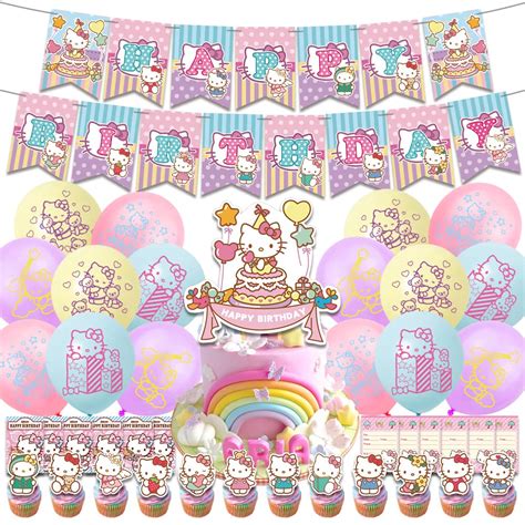 Buy Kawaii Cat Birthday Decorations Party Supplies Party Favor Include