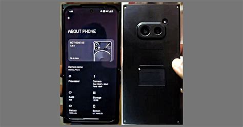 Nothing Phone A Specifications Tipped Screen And Mp Dual