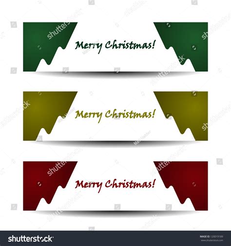 Christmas Header Designs Stock Vector Royalty Free 120019189