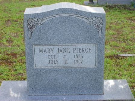 Mary Jane Mollie Mcglohn Pierce Homenaje De Find A Grave