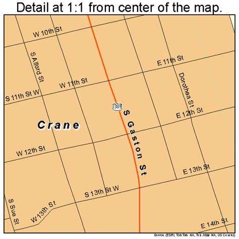 Crane Texas Street Map 4817516