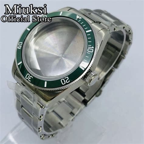 Miuksi Mm Silver Sterile Watch Case Black Blue Green Red Silver Black