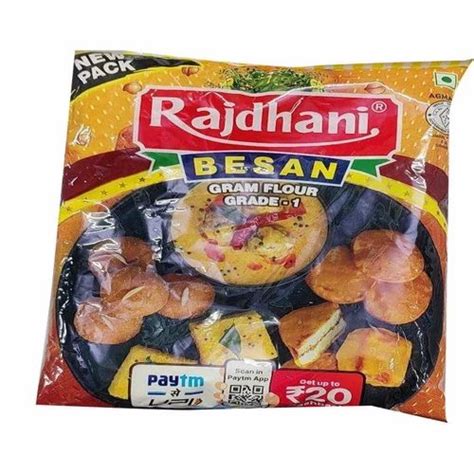 Indian Chana Dal 500g Rajdhani Organic Besan Powder Packaging Type