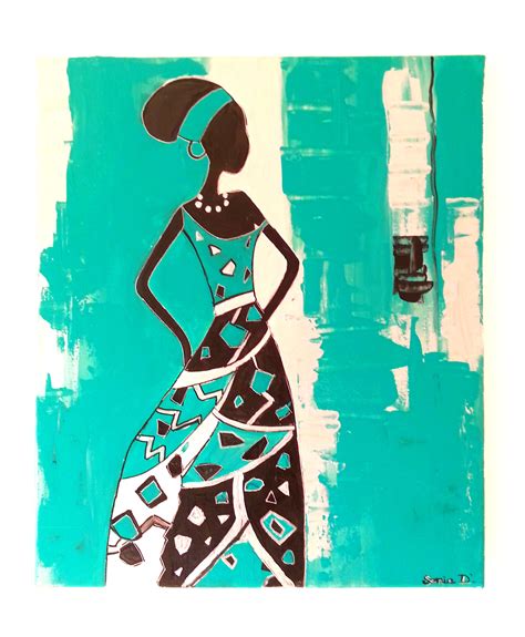 Peinture Femme Africaine Toile Peinture à L Huile De Femme Africaine Photo Stock Image