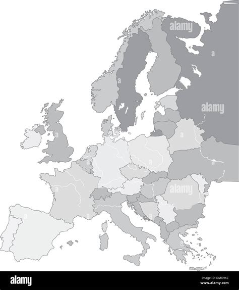 Mapa De Europa Altamente Detallada Ilustracion Vectorial Mapa De Images