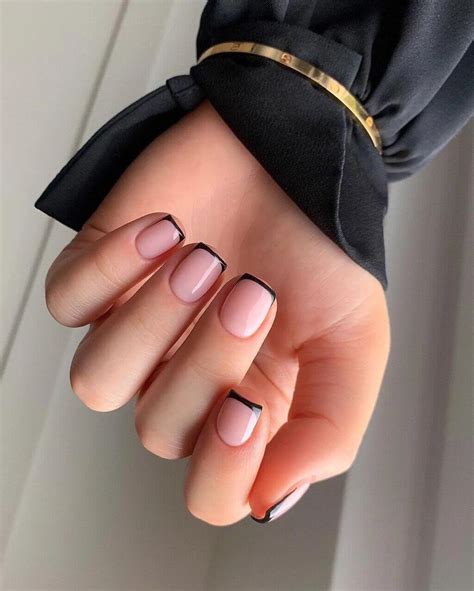 Trendy Black French Tip Nails Design And Ideas Dezayno