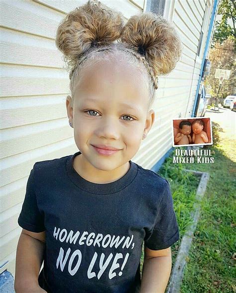 Jariah - 4 Years • Caucasian & African American Eyes are beautiful ️ Mixed Kids Hairstyles, Cool ...