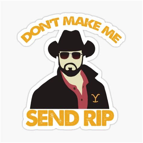 Rip Tv Show Stickers Yellowstone Inspired Sticker Pack Yellowstone Send Rip Stickers Labels