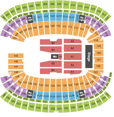 Seating Chart Gillette Stadium Concert Elcho Table