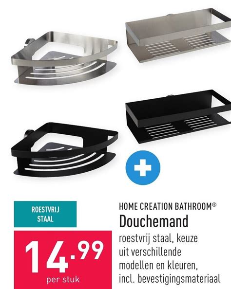 Home Creation Bathroom Douchemand Per Stuk Promotie Bij Aldi