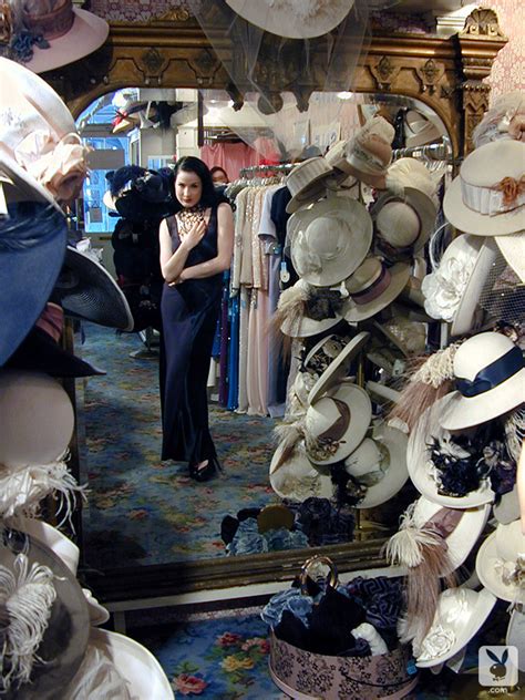 Stunning American Brunette With Pale Skin Dita Von Teese Showing Off CoedCherry