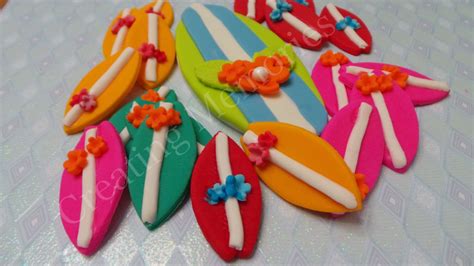 Fondant Surfboards Edible Surfboard Cupcake And Cake Etsy