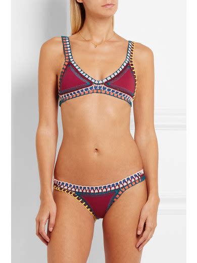 Kiini Soley Crochet Trimmed Triangle Bikini Top Net A Porter