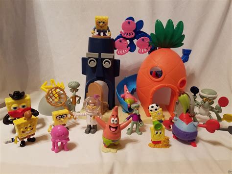Spongebob Bikini Bottom Imaginext Playset With Extra Figures Huge Lot