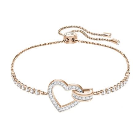 Swarovski bracciale tennis Lovely cuore rosè 5368541