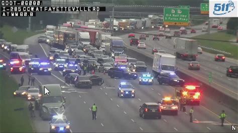 Fatal Crash Shuts Down Several Lanes Of I 285 Eastbound Near The