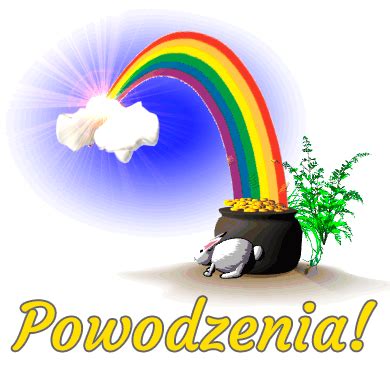 Biały zając powodzenia Gify i obrazki na GifyAgusi pl