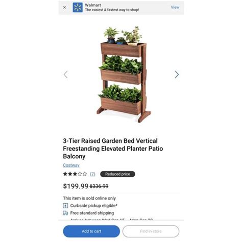 3 Tier Raised Garden Bed Vertical Freestanding Elevated Planter Patio