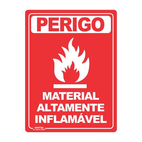 Placa De Sinaliza O Perigo Material Altamente Inflam Vel