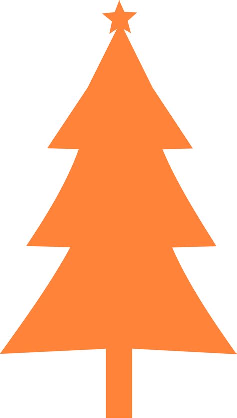 christmas tree silhouette clip art orange tree png