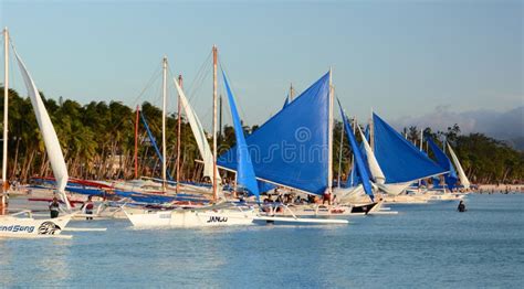 Paraw The Traditional Filipino Sailing Boats White Beach Boracay