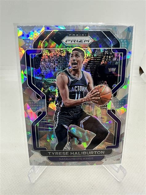 Panini Prizm Silver Cracked Ice Prizm Tyrese Haliburton