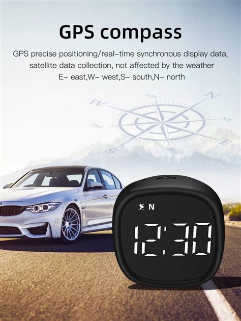 1x Auto Universal HUD prędkościomierz GPS zegar samochodowy