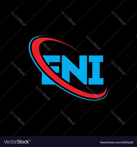 Eni logo letter design Royalty Free Vector Image