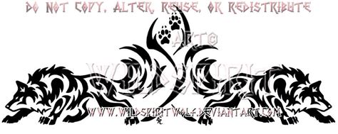 Dual Prowling Wolves Tribal Design By Wildspiritwolf On Deviantart