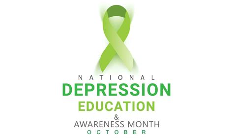 National Depression Education and awareness month. background, banner