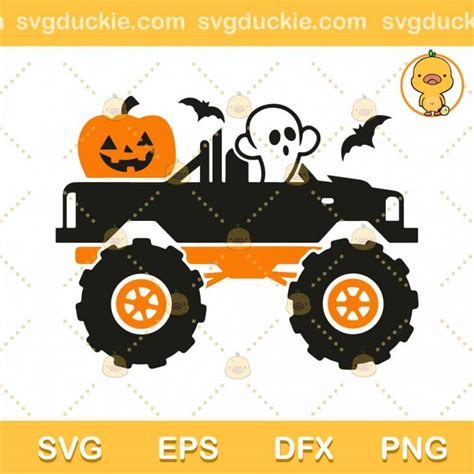 Halloween Truck Spooky Ghost SVG PNG EPS DXF