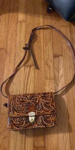 Patricia Nash Lanza Burnished Tooled Florence Leather Crossbody Clutch