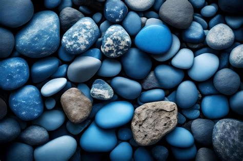 Premium Ai Image Blue Rock Background