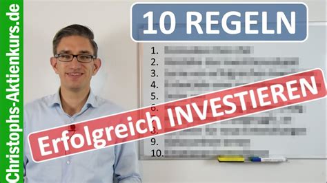 Regeln F R Erfolgreiches Investieren Youtube