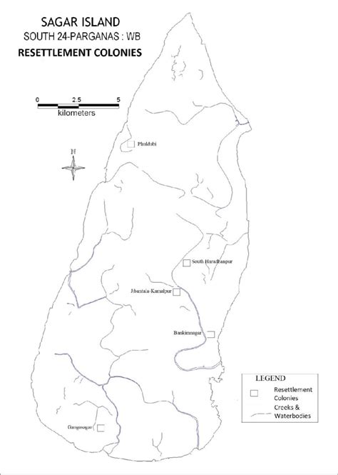 Map of a Resettlement colony of Sagar Island [82]. | Download ...