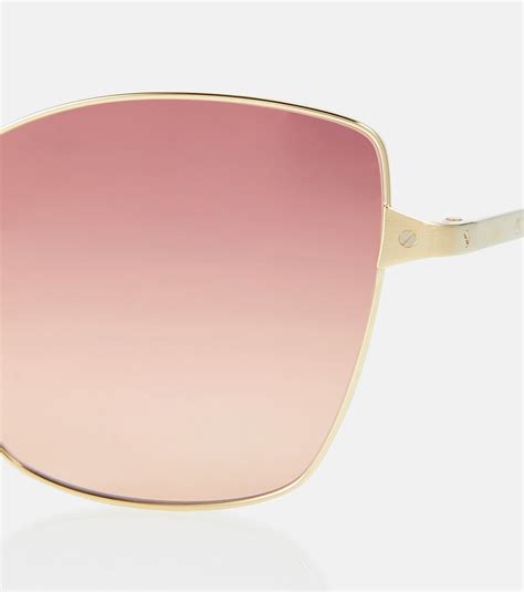 Cartier Eyewear Collection Santos De Cartier Cat Eye Sunglasses Cartier